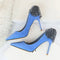 talons léopard colorés bleu.
