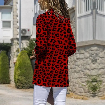 Dos veste blazer léopard.