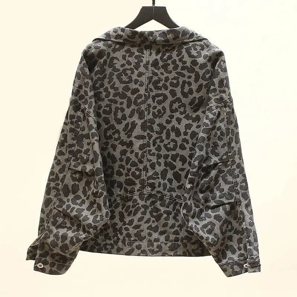 Veste jean leopard hotsell