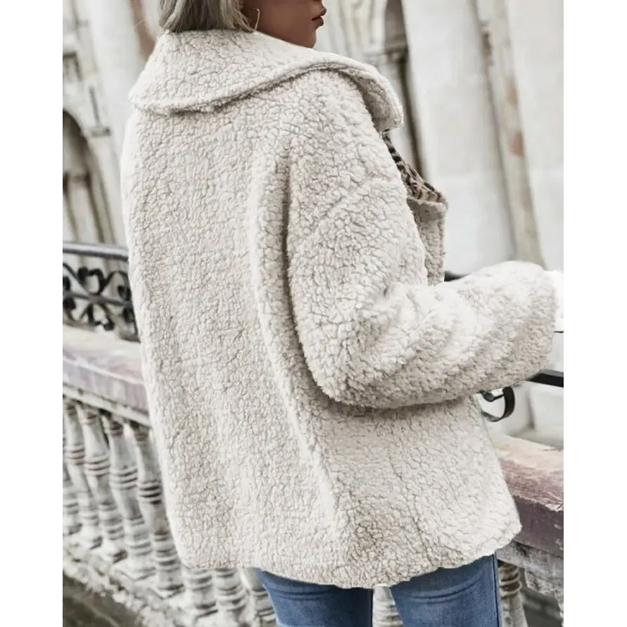 Veste Femme à Doublure Léopard Blanche