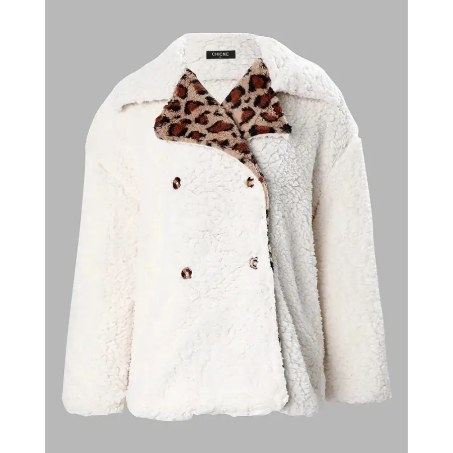 Veste Femme à Doublure Léopard Blanche