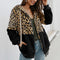 Veste Femme Léopard à Capuche Noire