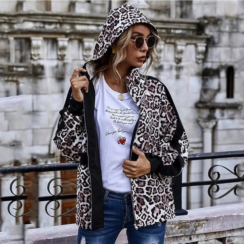 Blouson Moto Femme Pas Cher - Vestes décontractées pour femmes veste  décontractée zippée légère manteau imprimé léopard et fleuri col montant  vêtements de sport courts Manteau : : Mode